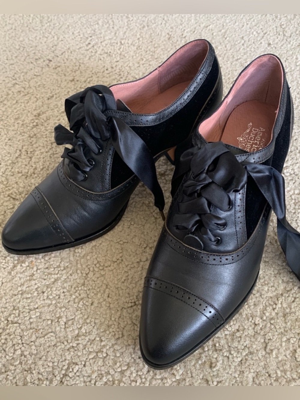 American duchess leather oxfords